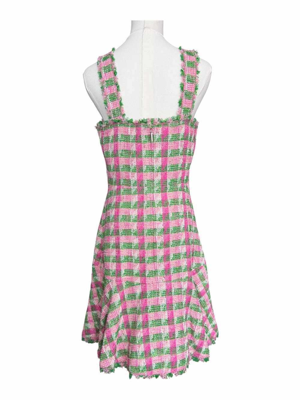 K_2 Kate Spade New York Plaid Tweed Sleeveless Dress Size 6 - Picture 3 of 10